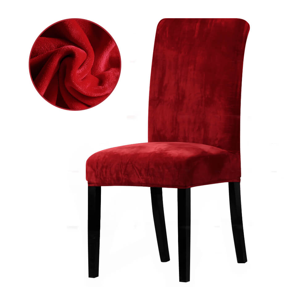 Housse de Chaise Velours Rouge