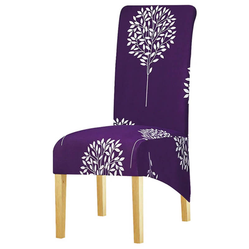 Housse de Chaise XL Fleurie Mauve