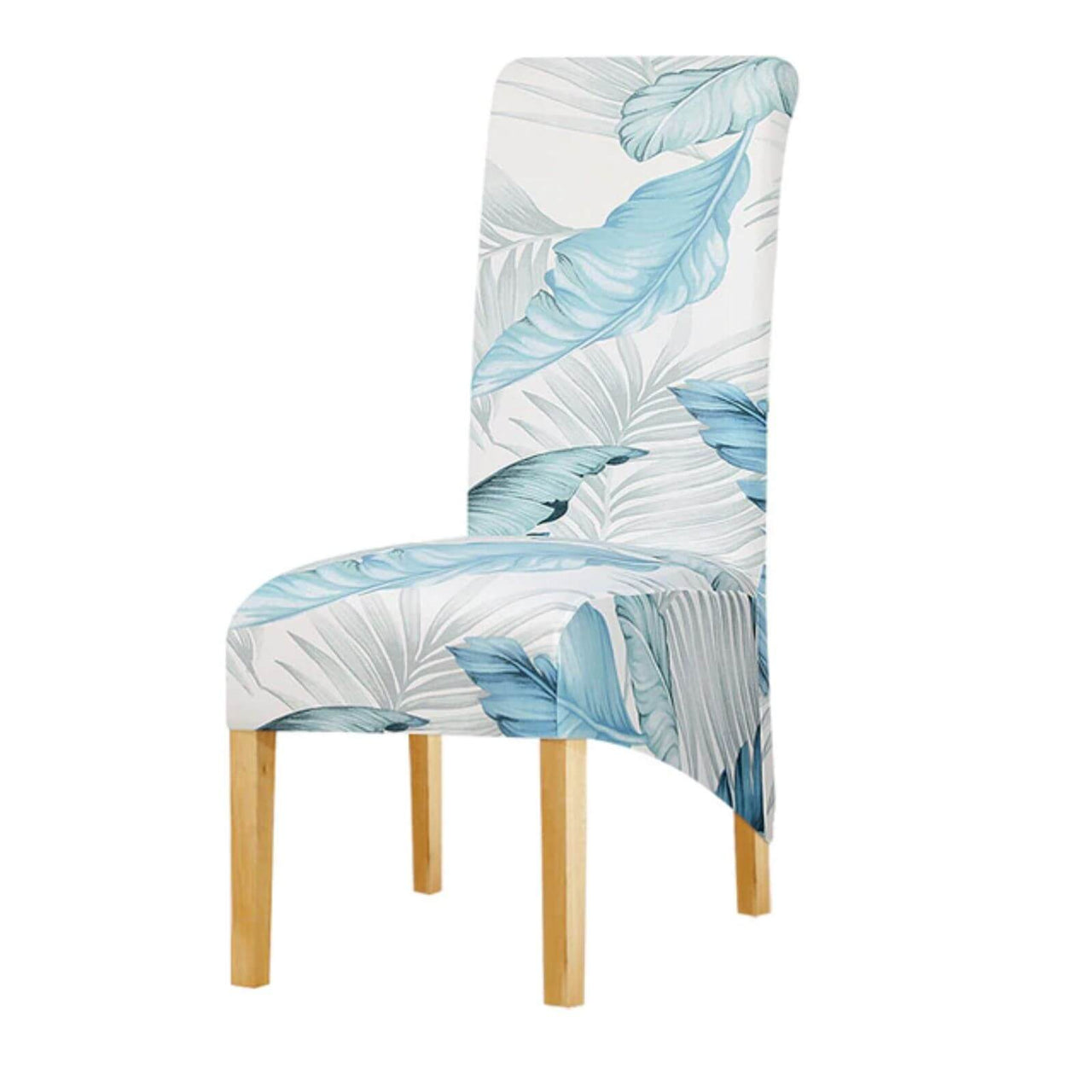 Housse de Chaise XL Fleurie Turquoise