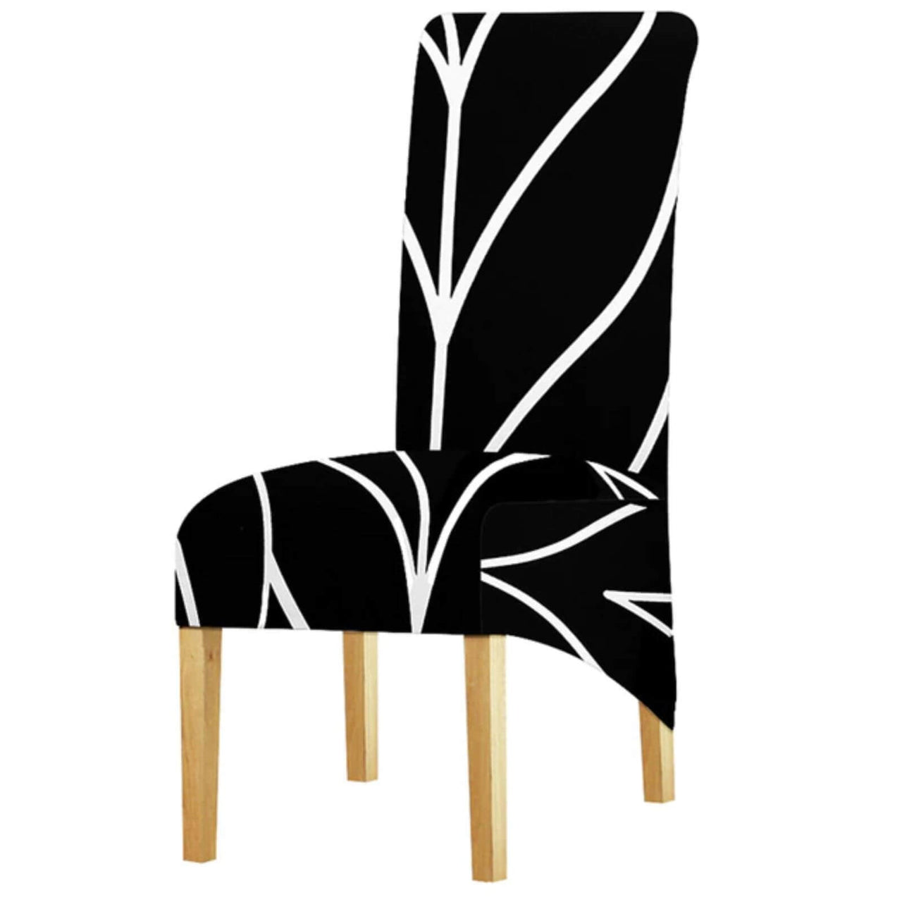 Housse de Chaise XL Noir et Blanc