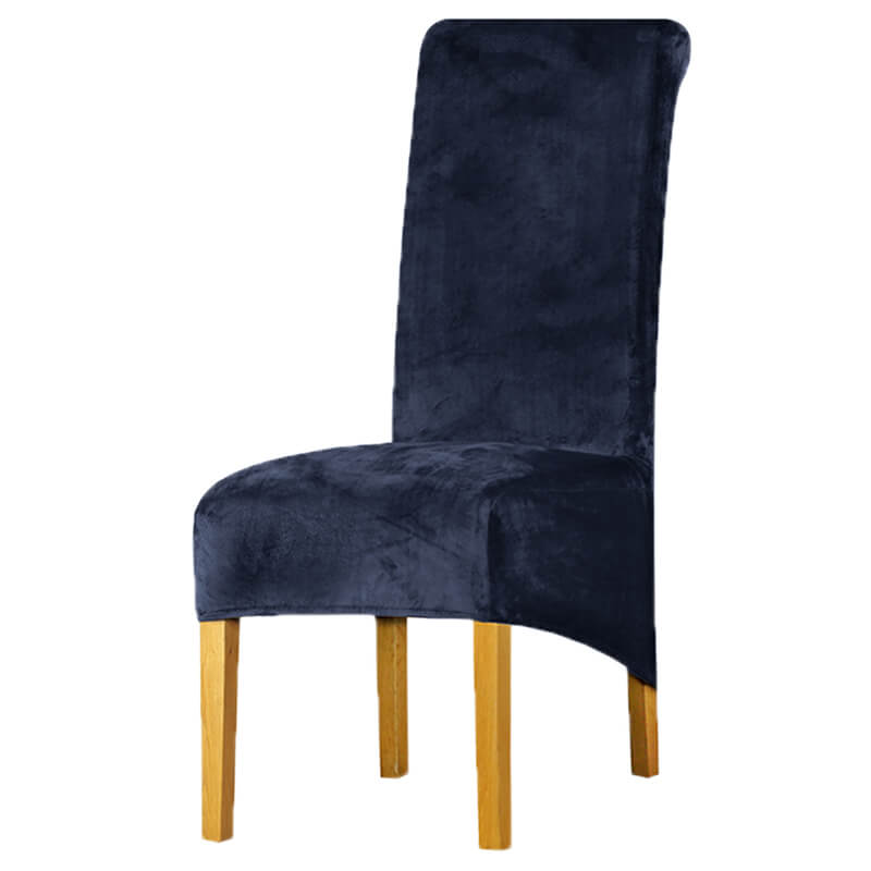 Housse de Chaise XL Velours Bleu Marine