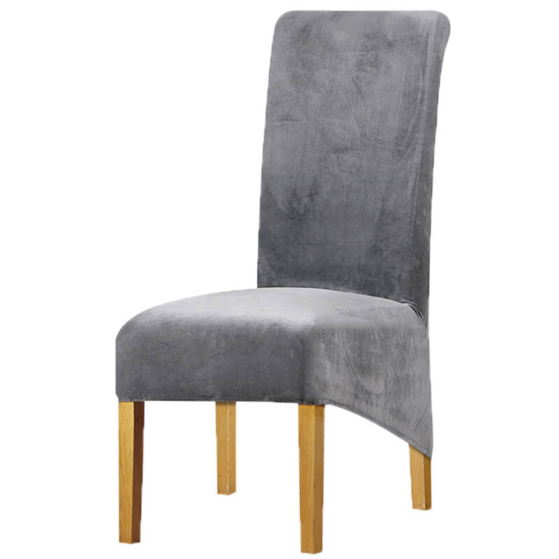 Housse de Chaise XL Velours Gris