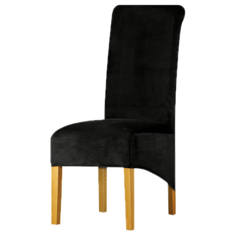 Housse de Chaise XL Velours Noir