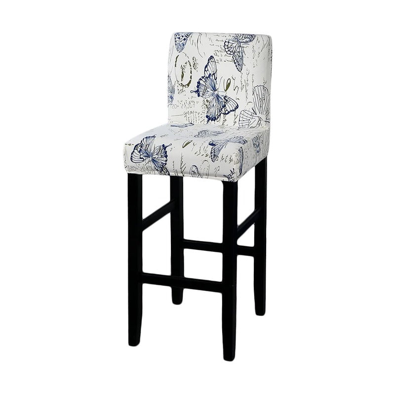 Housse Chaise de Bar et Tabouret Papillons