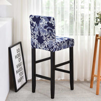 Thumbnail for Housse Chaise de Bar et Tabouret Vintage Bleu