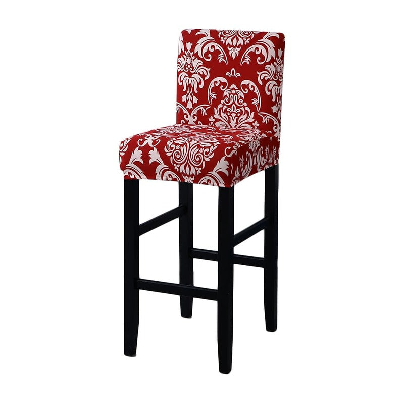 Housse Chaise de Bar et Tabouret Vintage Rouge