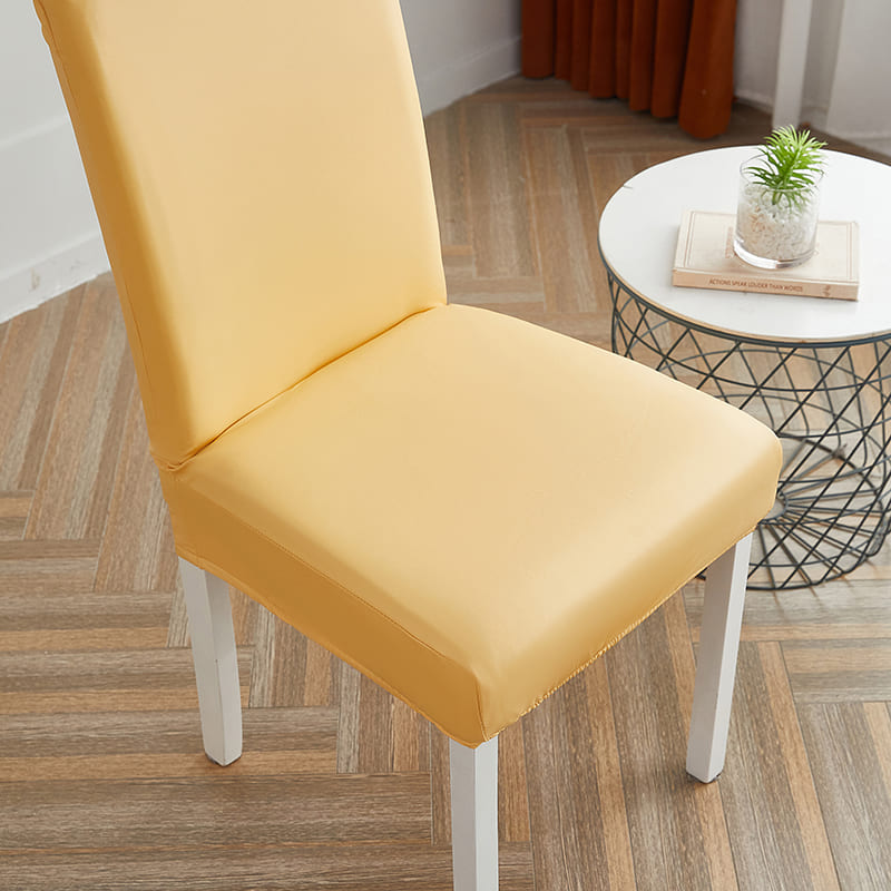 Housse de Chaise Imperméable Simili Cuir Jaune