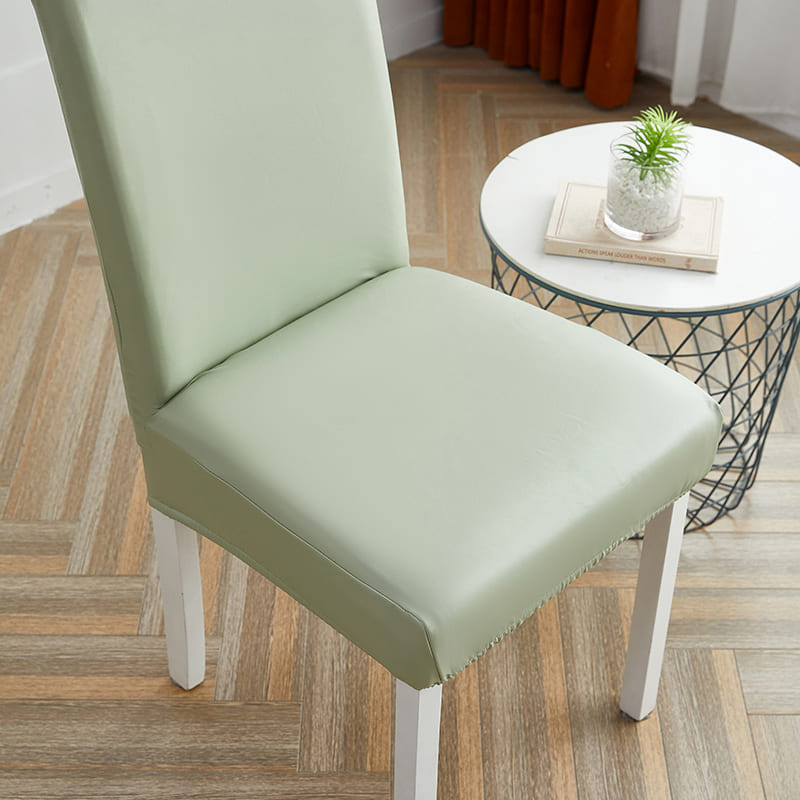 Housse de Chaise Imperméable Simili Cuir Vert d'Eau