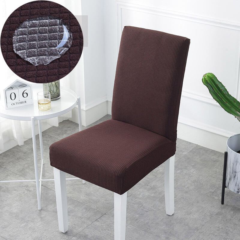 Housse de Chaise Imperméable Marron Foncé