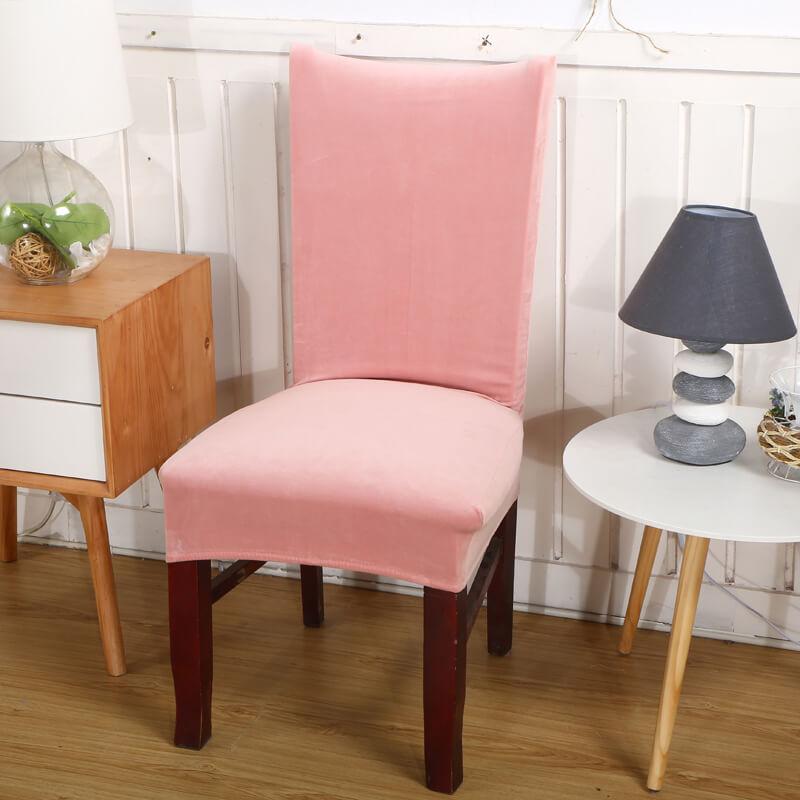 Housse de Chaise Velours Rose