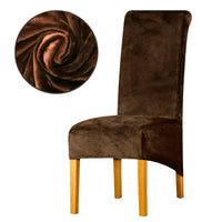 Thumbnail for Housse de Chaise XL Velours Marron