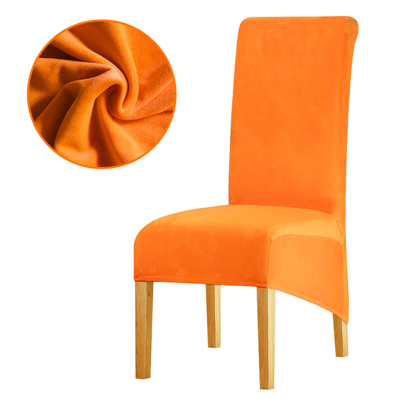 Housse de Chaise XL Velours Orange