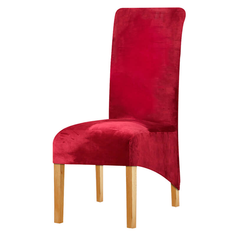 Housse de Chaise XL Velours Rouge