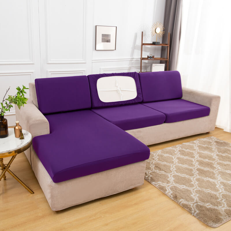 Housse Assise de Canapé d'Angle Violet