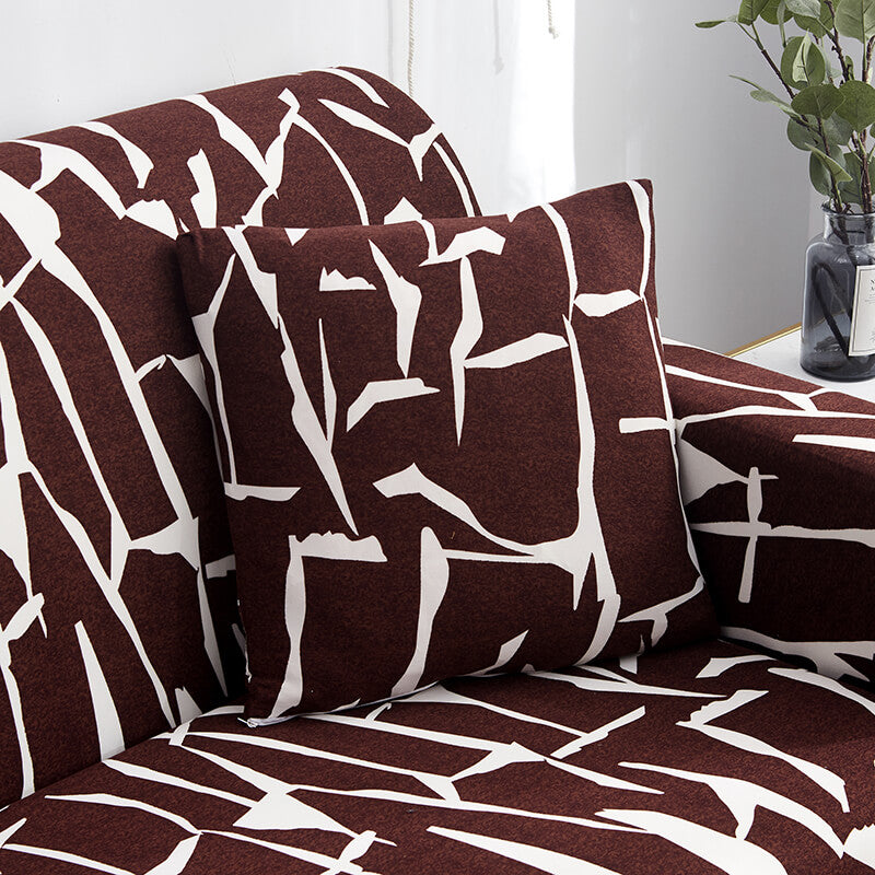 Housse de Coussin Bi-extensible Marron