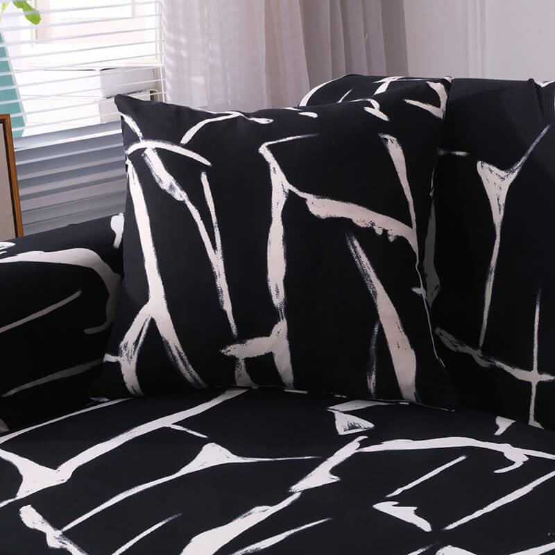 Housse de Coussin Bi Extensible Noir