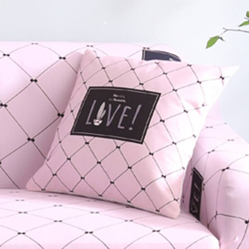 Housse de Coussin Extensible Rose