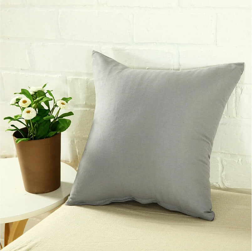 Housse de Coussin Gris Clair