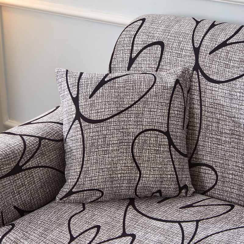 Housse de Coussin Gris et Noir