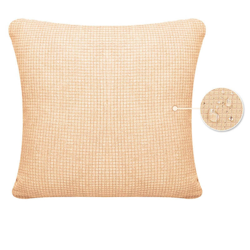 Housse de Coussin Imperméable Beige