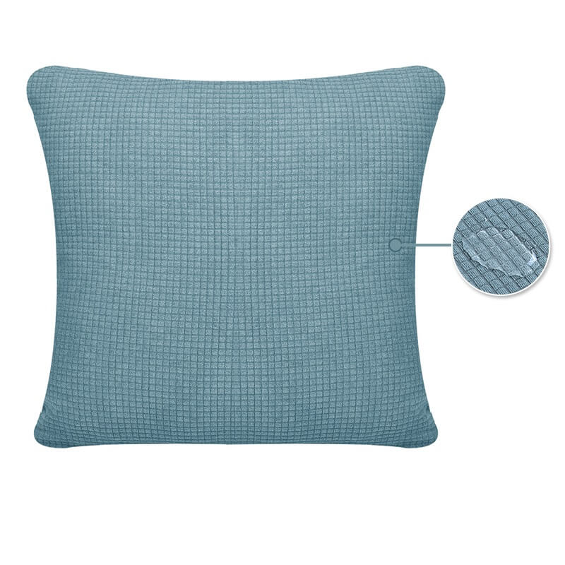 Housse de Coussin Imperméable Vert d'Eau