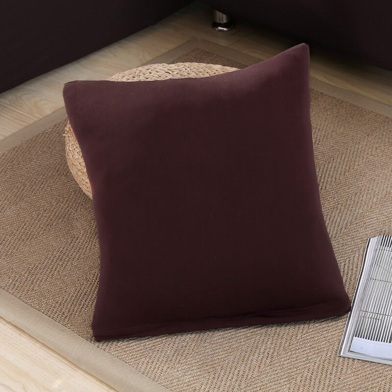 Housse de Coussin Marron Chocolat