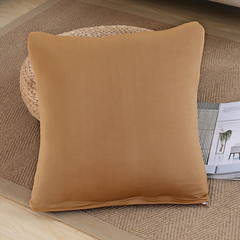 Housse de Coussin Marron Clair