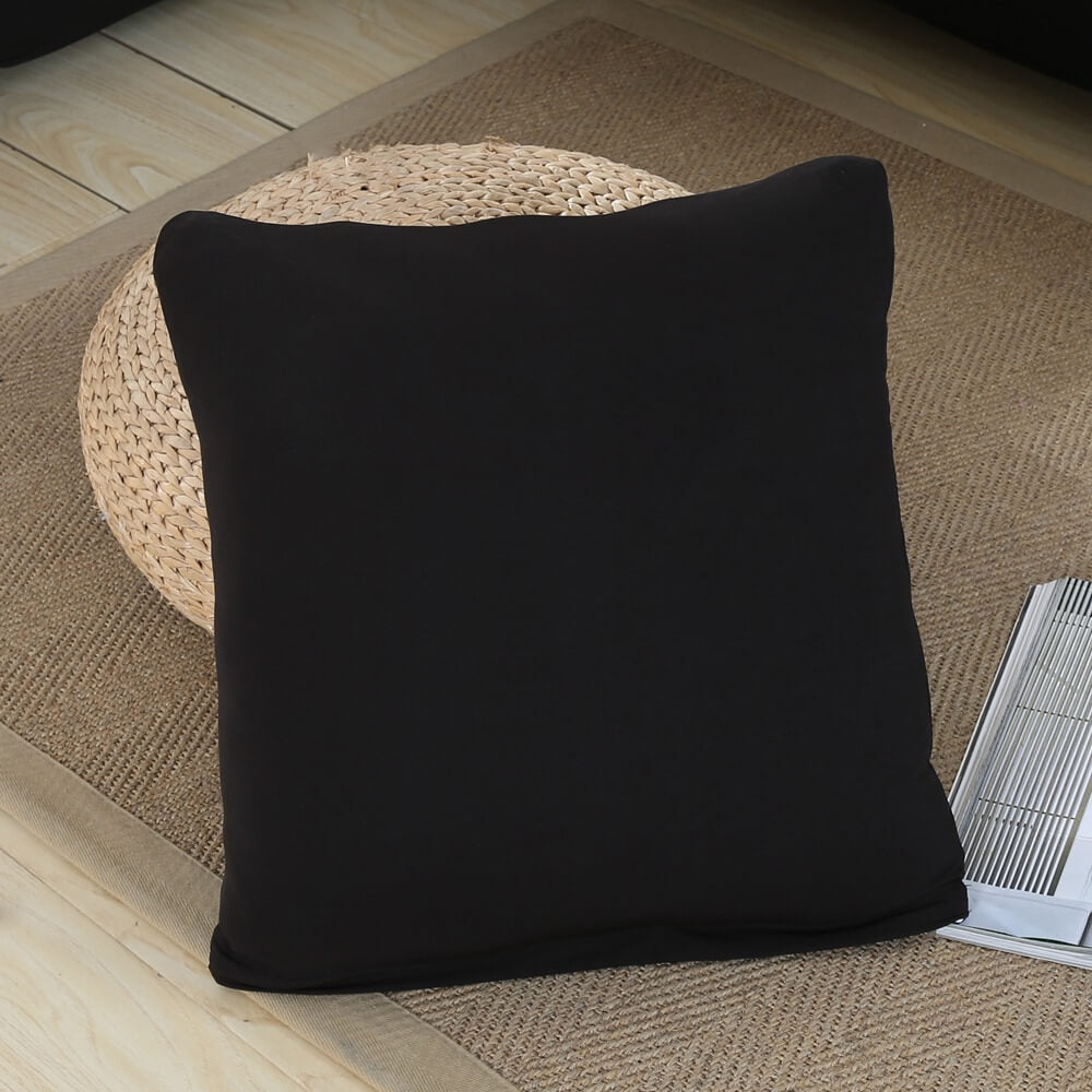 Housse de Coussin Noir