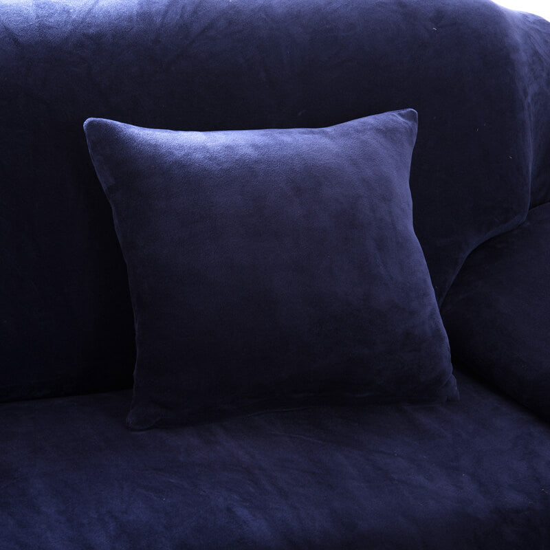 Housse de Coussin Velours Bleu Marine