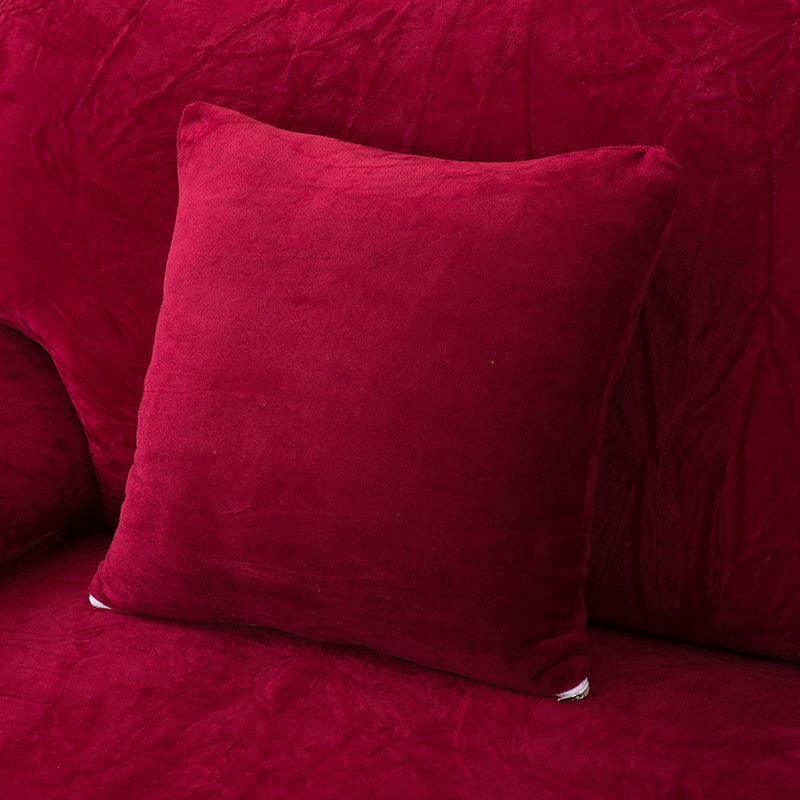 Housse de Coussin Velours Bordeaux