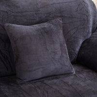 Thumbnail for Housse de Coussin Velours Gris Anthracite