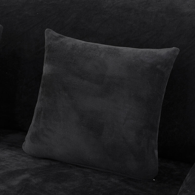 Housse de Coussin Velours Noir