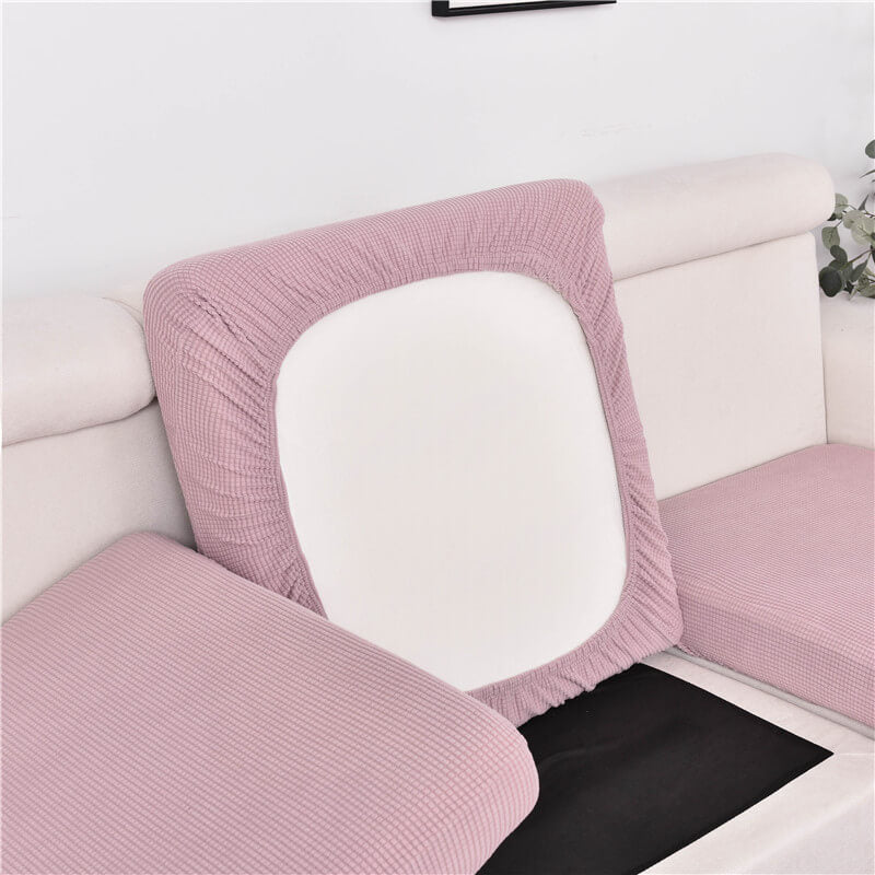 Housse Assise de Canapé d'Angle Jacquard Rose