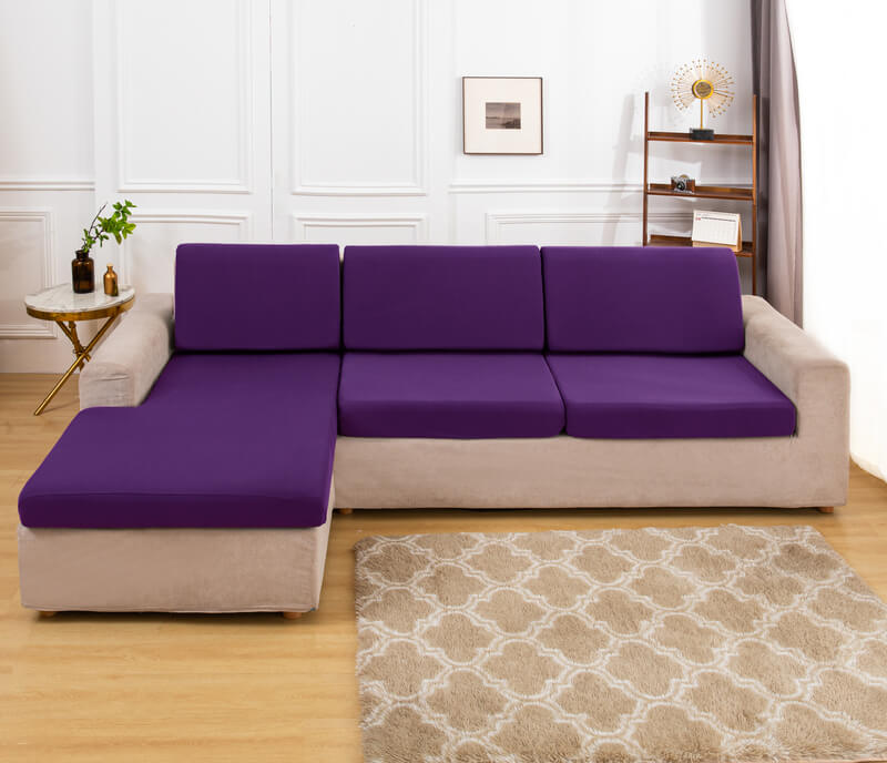 Housse Assise de Canapé d'Angle Violet