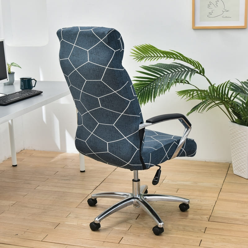 Housse de Chaise de Bureau Bleu Pétrole