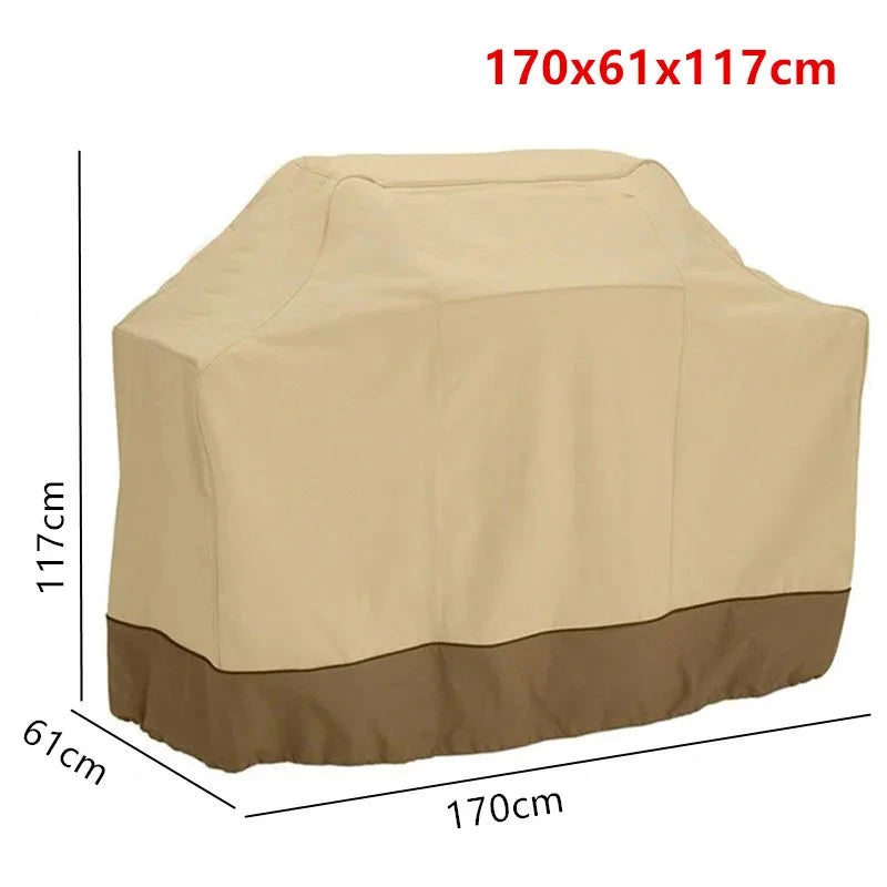 Housse de barbecue imperméable beige et marron