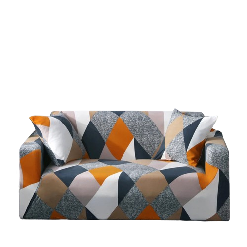 Housse de Canapé Extensible – Motif Losanges Colorés