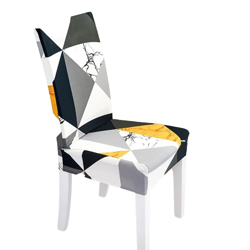 Housse de chaise extensible à motif géométrique