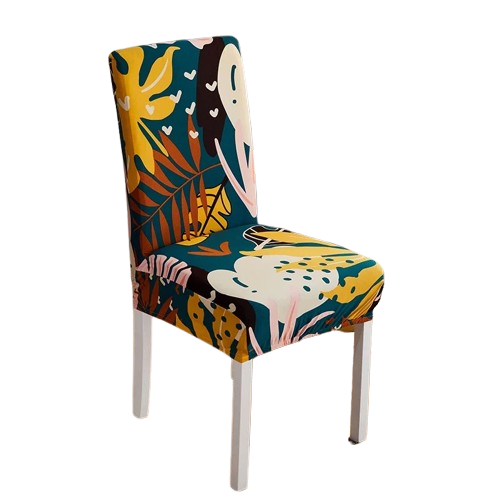Housse de chaise extensible à motif jungle tropical coloré – ambiance exotique
