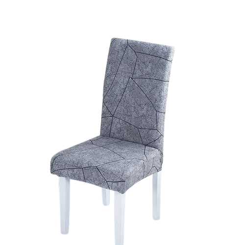 Housse de chaise grise effet béton craquelé – ajustable et moderne pour décoration intérieure