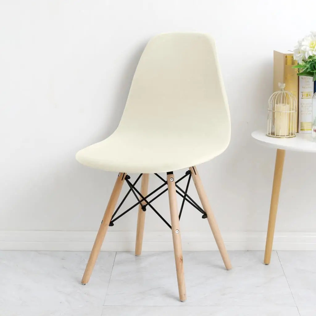 Housse de chaise scandinave blanc cassé avec tissu imperméable