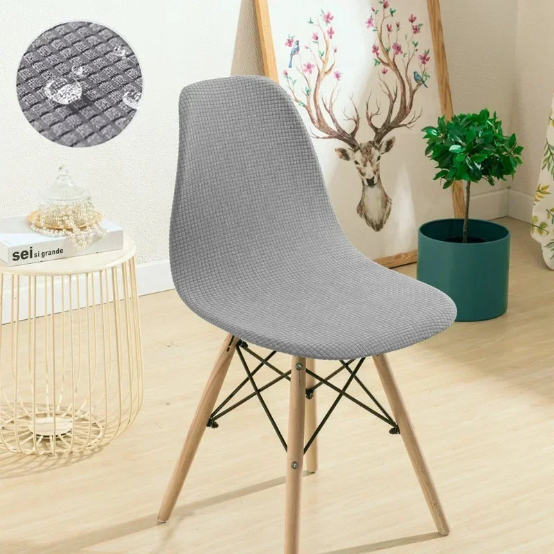 Housse de chaise scandinave gris clair, ajustement parfait