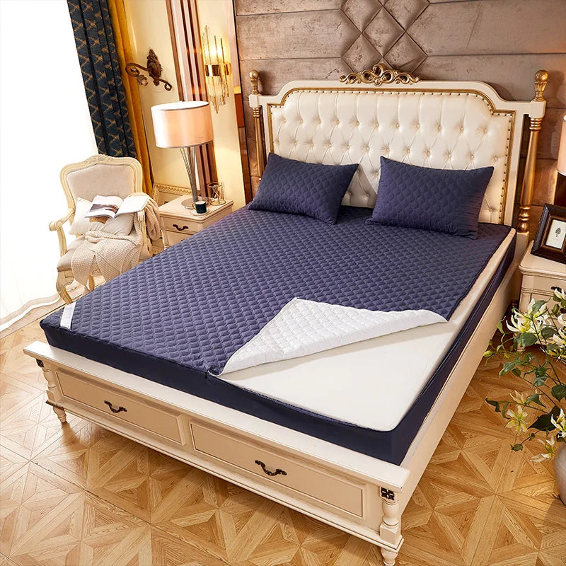 Housse de matelas imperméable coton éponge zippée – Protège-matelas respirant anti-acarien
