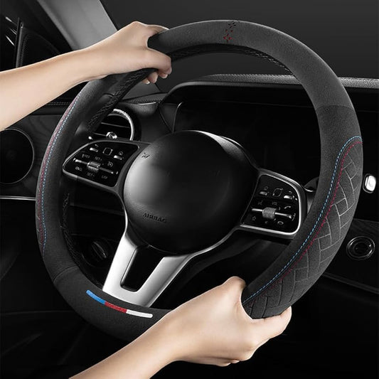 Housse de volant en daim universelle pour voiture – modèle type D ou classique