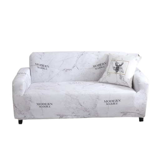 Housse de Canapé Extensible Motif Marbre Moderne – Style Chic
