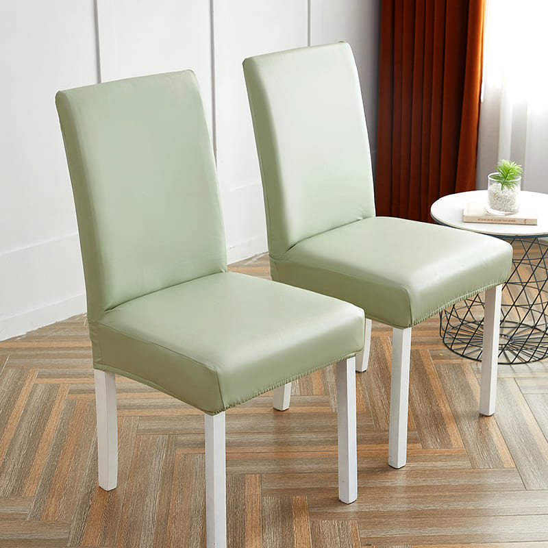 Housse de Chaise Imperméable Simili Cuir Vert d'Eau