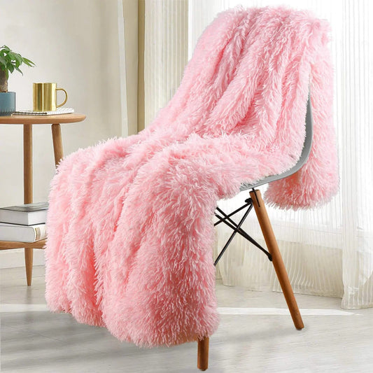 Plaid Chaud Fourrure Rose