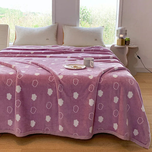 Plaid Polaire Rose