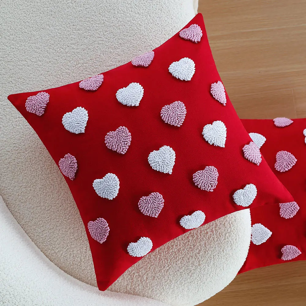 Housse de Coussin Cœur – Déco Amour & Saint-Valentin 45x45cm