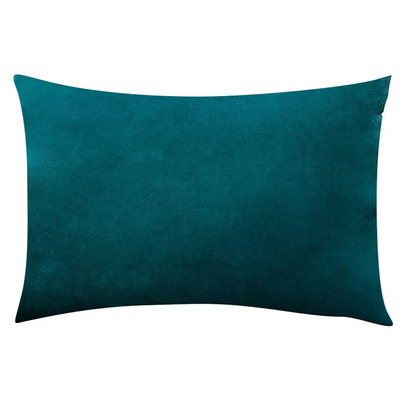 Housse de Coussin Carrée en Velours 30x50cm - Plusieurs Coloris